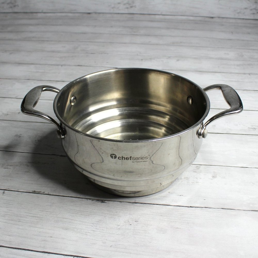 Tupperware Chef Series Stainless Steel Steamer Insert Fits 2.5 3 qt Pan